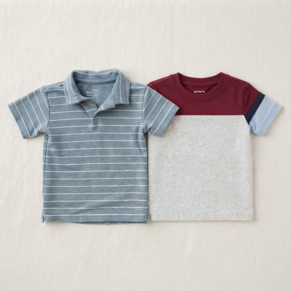 Baby Boy Toddler Shirt Bundle Little Co. & Carter's Size 24M/2T